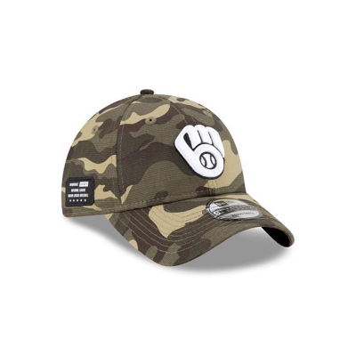 Milwaukee Brewers Gorra | New Era MLB Armed Forces Weekend 9twenty Adjustable Cap Mexico - Verdes